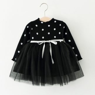Vestido Princesa Coreana Manga Larga Niña Temporada 2020