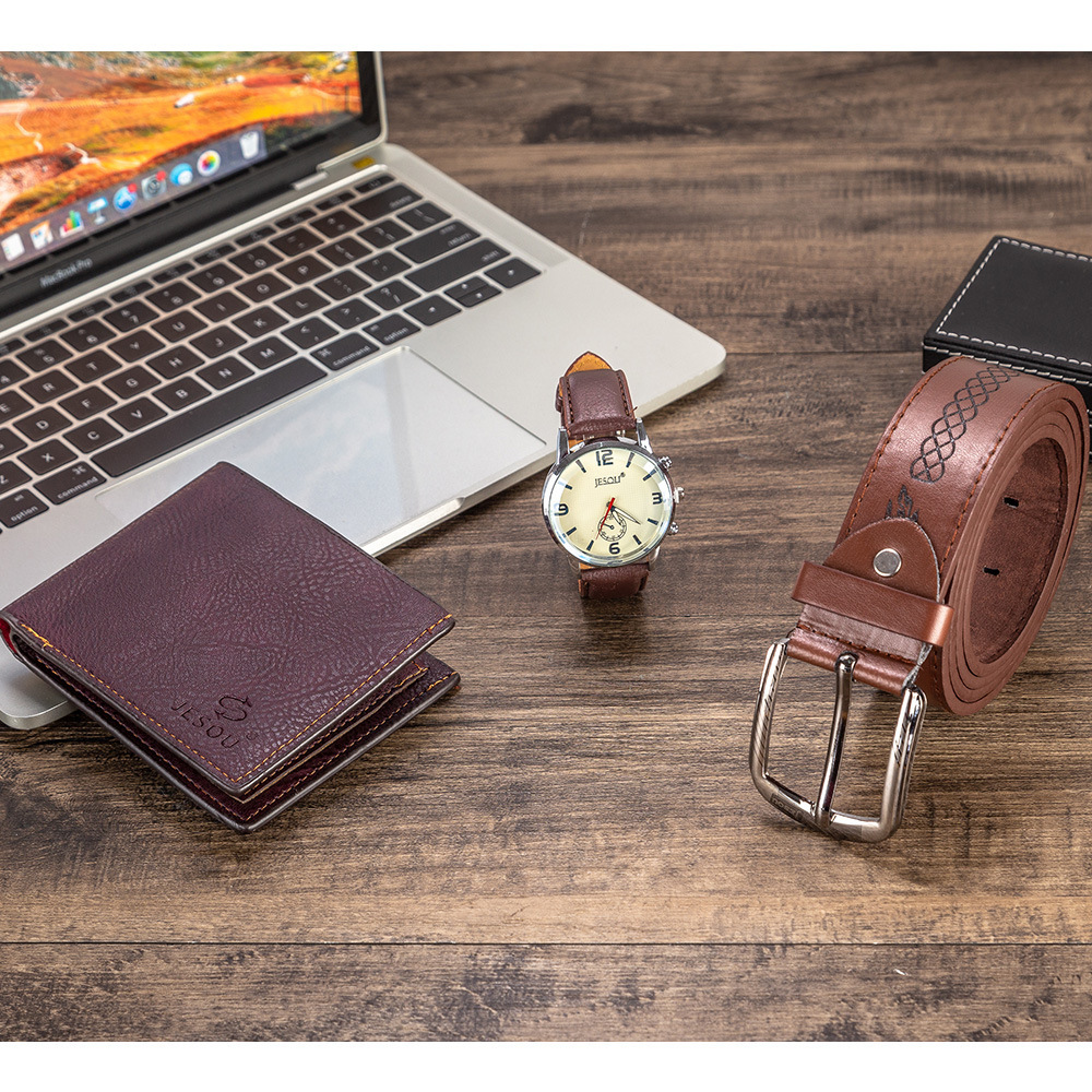 Conjunto de cinturón con billetera y reloj elegante - Imagen 4