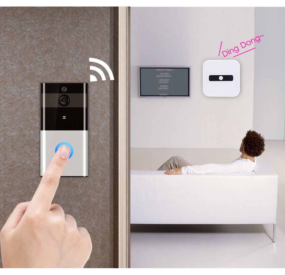 Timbre visual Intercomunicador inalámbrico Marca Marlboze 720P WIFI - Imagen 4