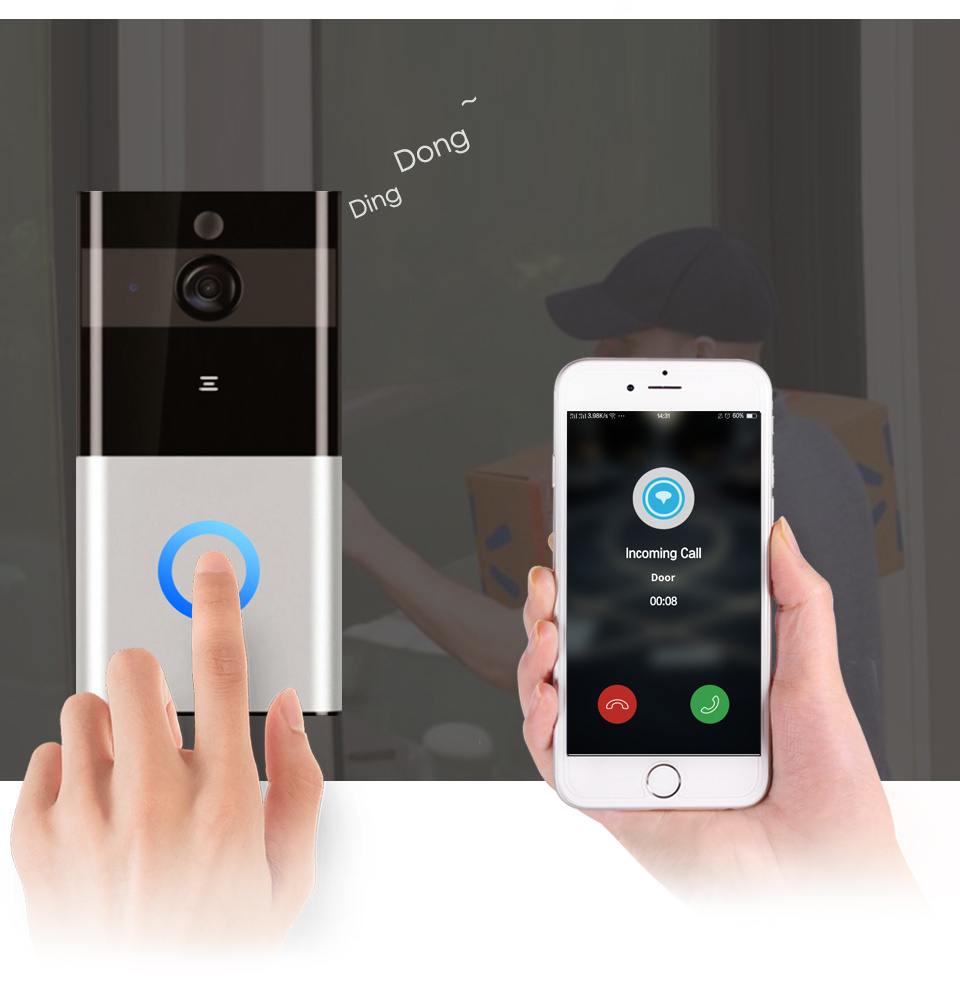 Timbre visual Intercomunicador inalámbrico Marca Marlboze 720P WIFI - Imagen 7